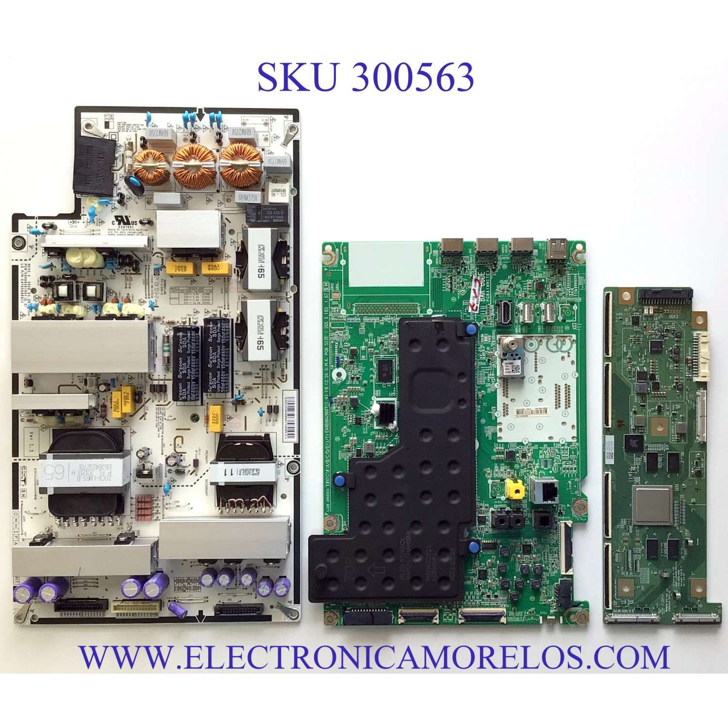 KIT DE TARJETAS PARA TV LG MAIN EBT66416903 / EAX69049007 / FUENTE EAY65689411 / EAX69061001 / T-CON 6871L-6275C / 6870C-0852B / PANEL LR650AQD(EN)(A1) / MODELO OLED65CXAUA